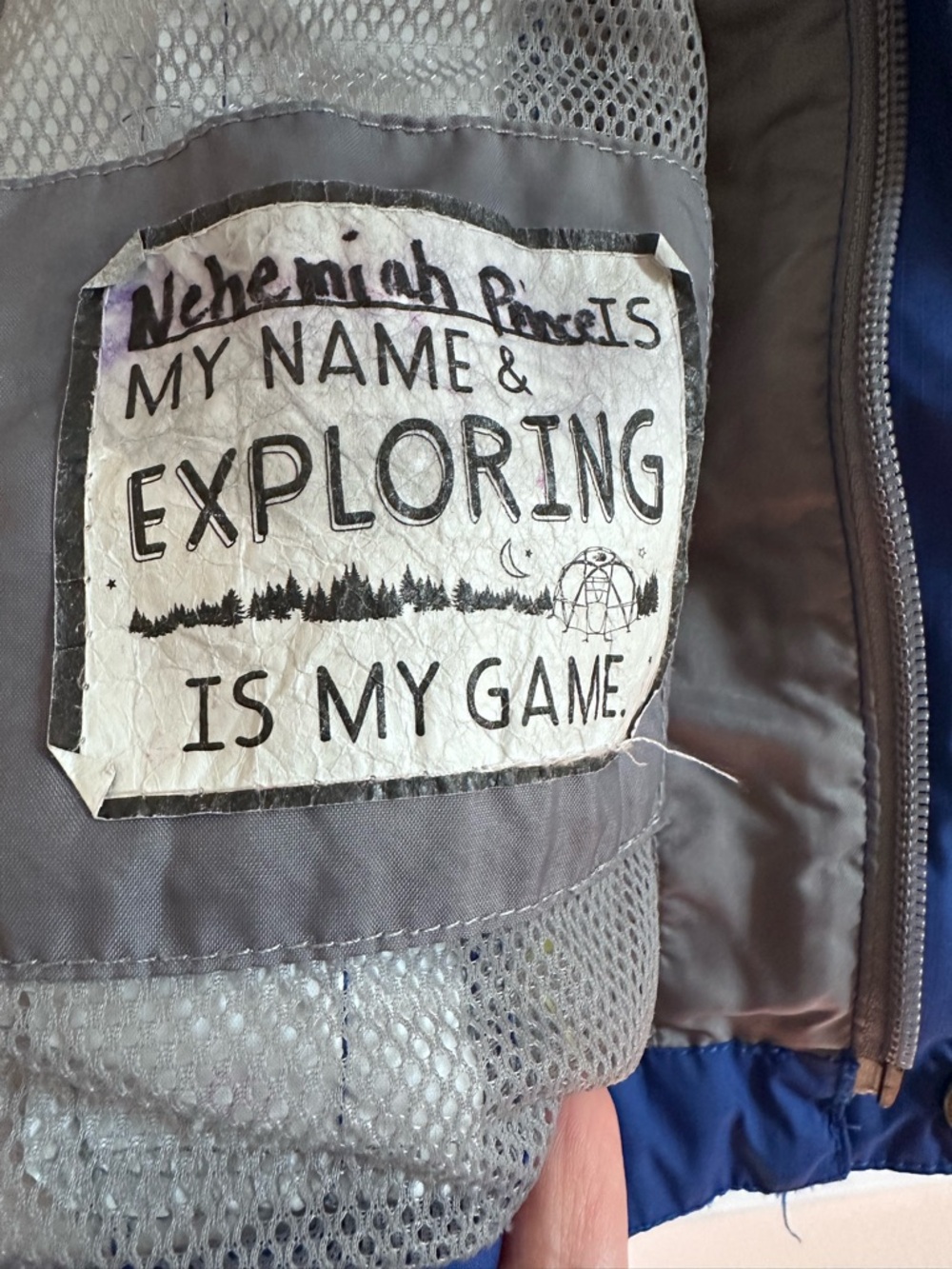 The North Face Kids Blue Hooded Rain Jacket XS - Picture 8 of 8
